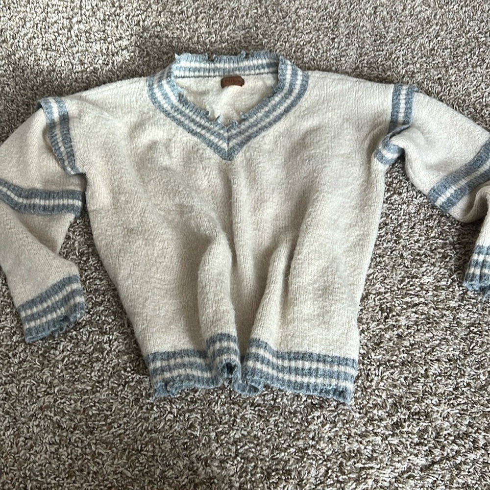 POL Sweater distressed edges